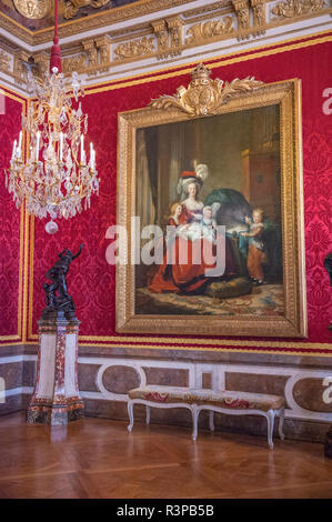 Portrait of Marie Antoinette, Palace of Versailles, France Stock