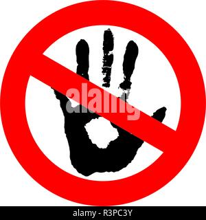 Vector do not touch . Do not touch icon. No entry sign. Stock Vector