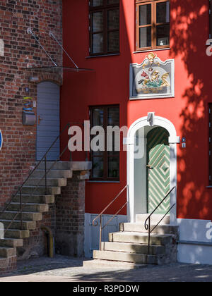 City gate Kniepertor. The old town is listed as UNESCO World Heritage. Germany, West-Pomerania Stock Photo