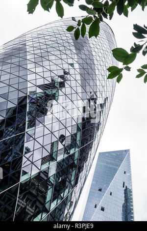 City of London England,UK financial centre center,Lime Street,Willis building,Gherkin,commercial skyscraper,architecture,Norman Foster,glass,triangles Stock Photo