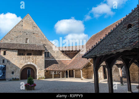 Chateau du Clos de Vougeot, Cistercian Abbey, Clos de Vougeot, Cote d'Or, Burgundy, France Stock Photo