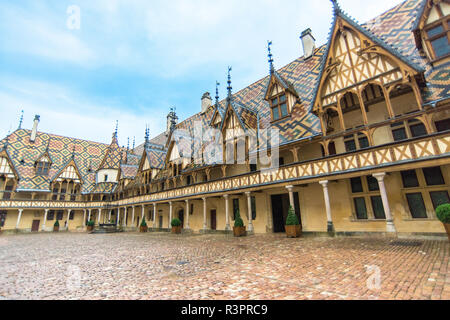 Hotel Dieu, Beaune, Burgundy, France Stock Photo