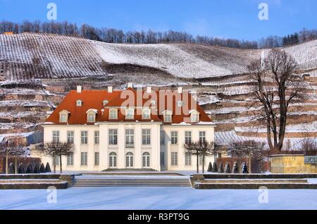 radebeul palace wackerbarth winter - radebeul palace wackerbarth winter 04 Stock Photo