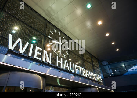 Austria, Vienna, Wein Bahnhof, Vienna Central Station exterior Stock Photo