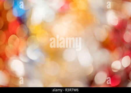 Blurred Christmas lights. Abstract defocused background Stock Photo