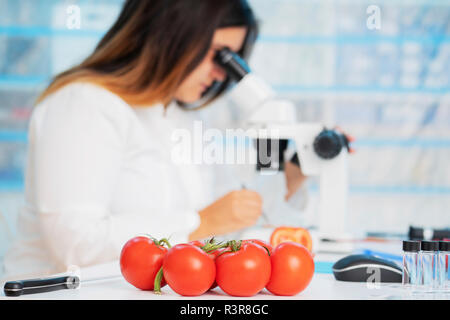 Food research, conceptual image. Stock Photo