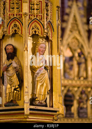 Detail of the tabernacle. The minster in Bad Doberan near Rostock. A masterpiece build in North German brick high gothic style. Germany, Rostock Stock Photo