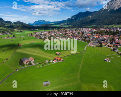 Germany, Bavaria, Swabia, Aerial view of Oberstdorf Stock Photo