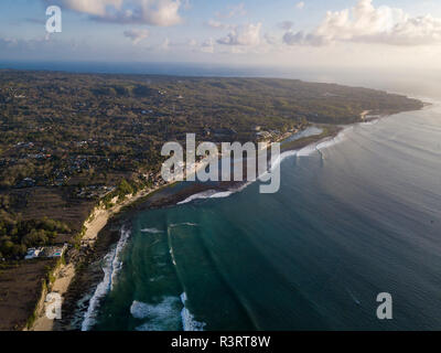 Indonesia, Bali, Aerial view of Bingin beach Stock Photo