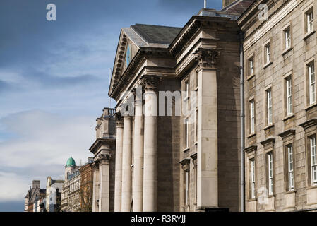Ireland, Dublin, Trinity College, West Front, main entrance Stock Photo