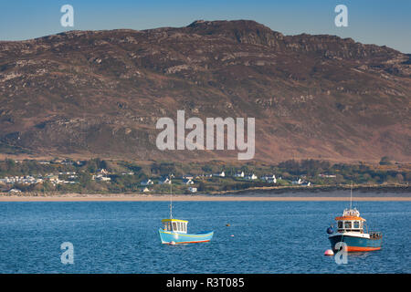 Ireland, County Donegal, Fanad Peninsula, Portsalon, boats Stock Photo