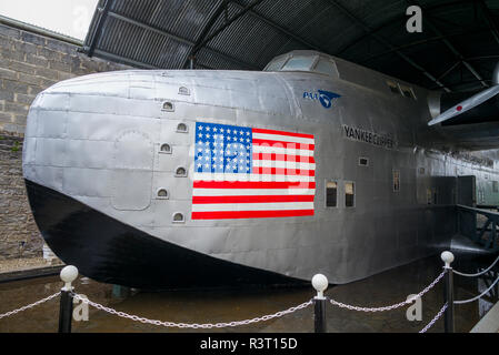 The replica Boeing 314 aircraft at the Foynes Flying Boat Museum in ...