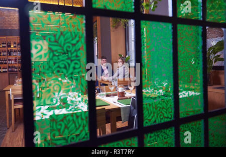 business couple having dinner Stock Photo