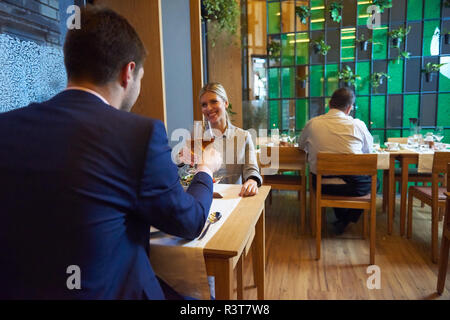 business couple having dinner Stock Photo