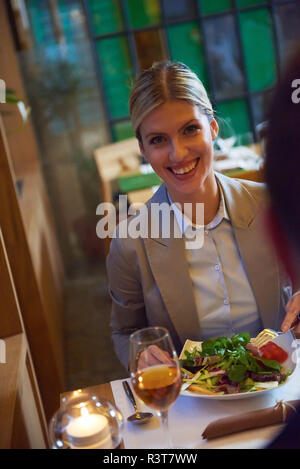 business couple having dinner Stock Photo