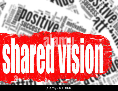 Word cloud shared vision Stock Photo