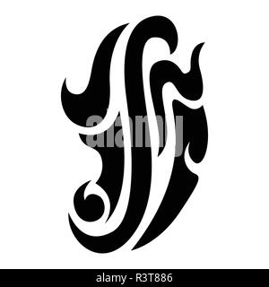 Abstract tribal vector design . black tribal vector isolated on white background. Tribal tattoo creative vector design