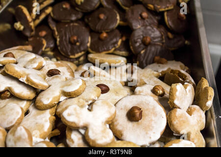 christmas bakery - sweet pastry with nut Stock Photo