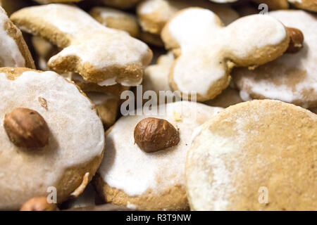 christmas bakery - sweet pastry with nut Stock Photo