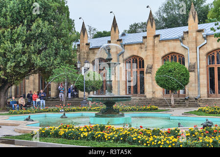 KISLOVODSK, RUSSIA - SEPTEMBER 07. 2017: Fountain at the Narzan Gallery in city Kislovodsk. Northern foothills of Greater Caucasus. Stock Photo