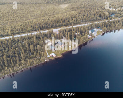 Sweden, Kiruna, Aerial view Stock Photo