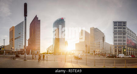 Germany, Berlin, panoramic view of Potsdamer Platz Stock Photo