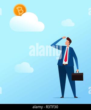 vision to digital currency Stock Vector