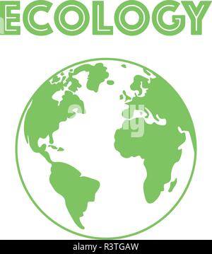 Vector of a earth logo combination. Planet and eco symbol or icon. Unique global and natural, organic logotype design template. Stock Vector