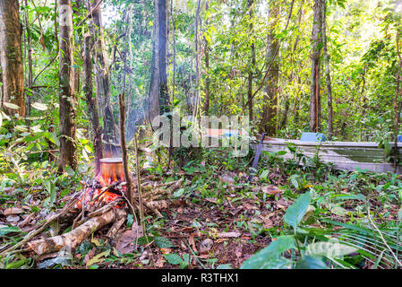 Amazonian Campsite Stock Photo