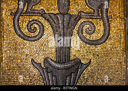 Detail of the mosaics in the Golden Hall of the Stadshuset, Stockholm City Hall Stock Photo