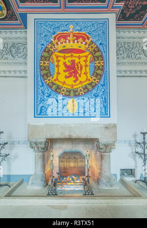 UK, Scotland, Stirling. King's Inner Chamber in Stirling Castle, built by the Stewart kings, James IV, James V and James VI in the 16th century Stock Photo