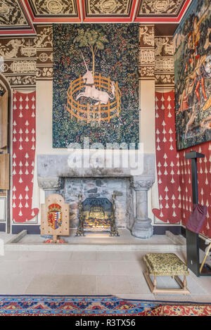 UK, Scotland, Stirling. King's Inner Chamber in Stirling Castle, built by the Stewart kings, James IV, James V and James VI in the 16th century Stock Photo