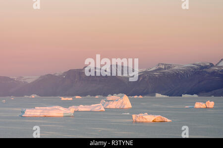 Icebergs in the Uummannaq fjord system, northwest Greenland, Denmark Stock Photo