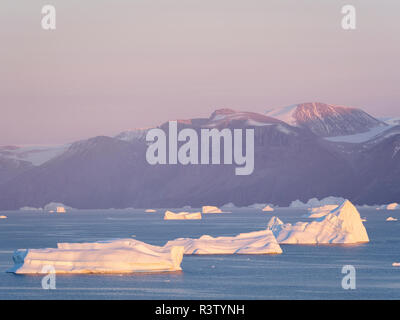 Icebergs in the Uummannaq fjord system, northwest Greenland, Denmark Stock Photo