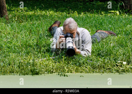 Nature photographer working Stock Photo