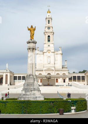 The Basilica of Our Lady of Fatima Rosary. Fatima, a place of pilgrimage. Portugal. Stock Photo