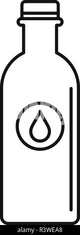 Water bottle icon. Outline illustration of water bottle vector icon for web design isolated on white background Stock Vector