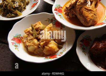 Sayur Gulai Nangka. Traditional jackfruit curry from Padang/Minang, West Sumatra. Stock Photo