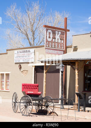 Arizona, Tombstone, OK Corral, Main Street Stock Photo