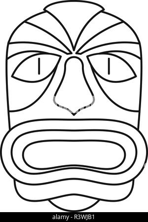 Aztec wood idol icon. Outline aztec wood idol vector icon for web design isolated on white background Stock Vector