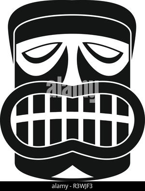 Hawaii wood idol icon. Simple illustration of hawaii wood idol vector icon for web design isolated on white background Stock Vector