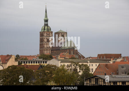Stralsund is a Hanseatic town in Mecklenbug-Vorpommern in  Germany with some famous churches. Stock Photo
