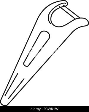 Dental floss tool icon. Outline illustration of dental floss tool vector icon for web design isolated on white background Stock Vector