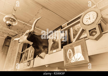 Interior of the Bird Cage Theater, Tombstone, Arizona, USA. (Editorial Use Only) Stock Photo