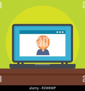 Social profile icon. Flat illustration of social profile vector icon for web design Stock Vector