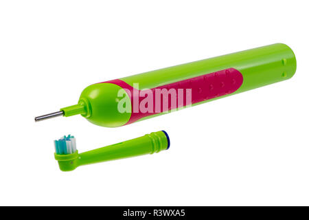 Electrical toothbrush isolated on white. Stock Photo