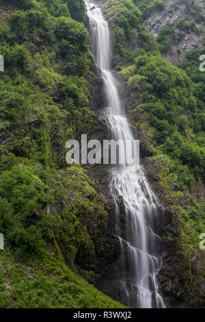 USA, Alaska, Valdez. Bridal Veil Falls landscape. Stock Photo