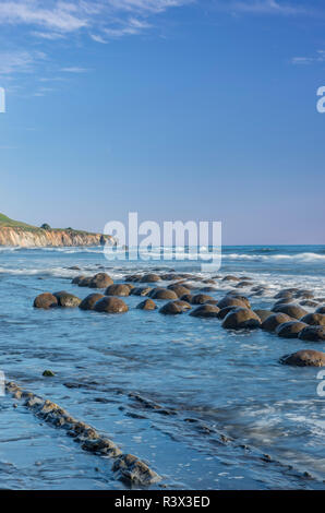 USA, California, Mendocino County, Schooner Gulch State Beach, Bowling Ball Beach Stock Photo