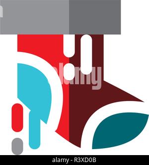 Socks Icon Winter Template Vector Stock Vector