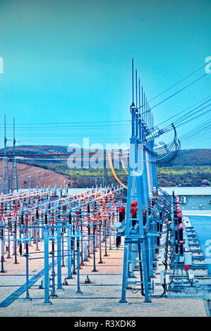 Electric power substation Stock Photo